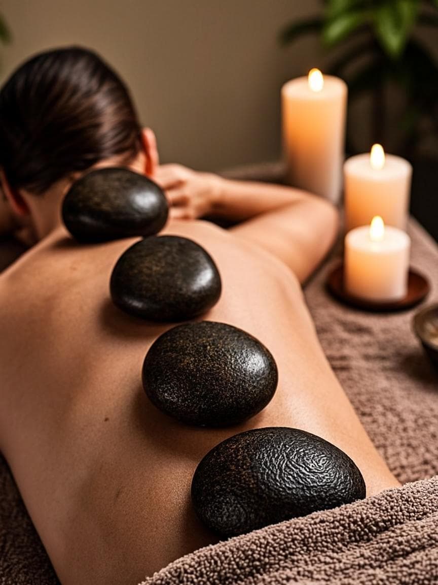 Masaje con Piedras Calientes